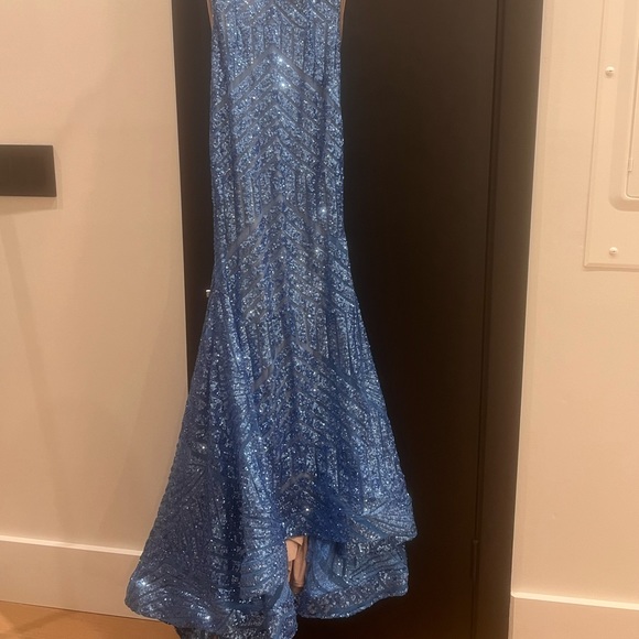 Sequin blue prom dress - Picture 2 of 2